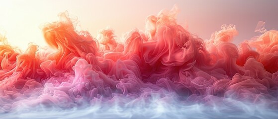 Fototapeta premium Abstract paint splashes in the form of thick smoke