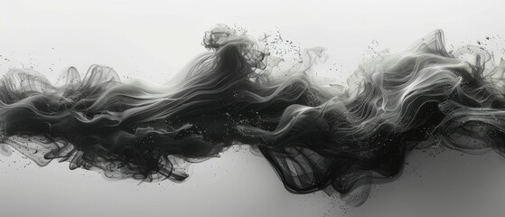 Fototapeta premium Abstract paint splashes in the form of thick smoke