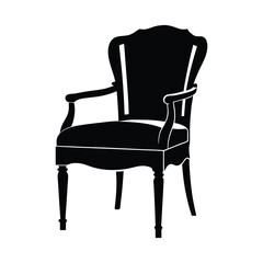 chair silhouette vector, stylish and versatile furniture designs