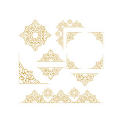 Mandala Wedding Ornament Gold Vector Design