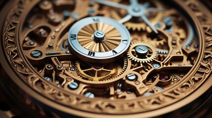 Fototapeta premium Intricate Clockwork Mechanism