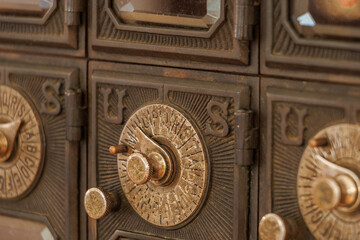 antique dial post office box