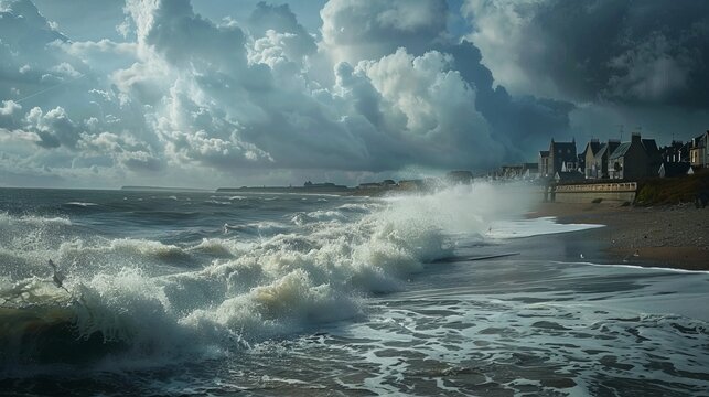 Windy day by the sea