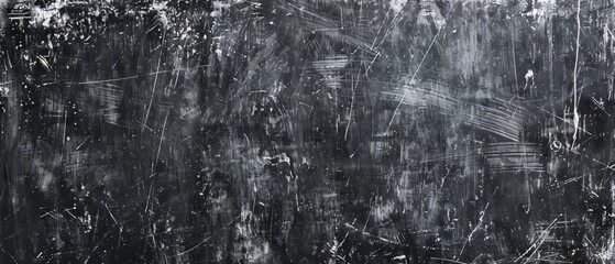 Negative space, white sketch, panoramic close-up, high detail scan of cinema texture, on black background, Generative AI