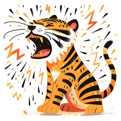tiger with lightning