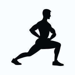 lunges silhouette vector