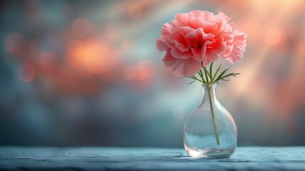    a flower in a vase on a table with a blurry background is optimal