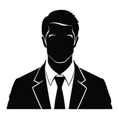 minimalistic man head silhouette vector design

