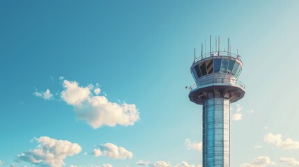 Control tower of an airport