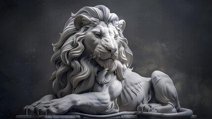 colorful Potrait of lion face painting style. abstract artwork of lion.