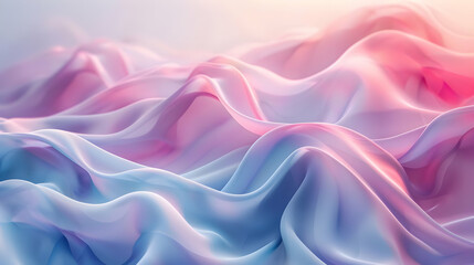 Fototapeta premium Abstract 3D Pink and Blue Wavy Background