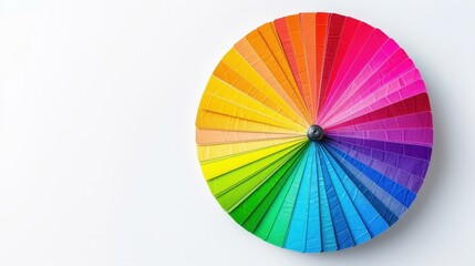 Obraz premium Vibrant color palette guide against a white backdrop