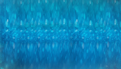 Blue shiny bokeh background. Blue glowing bluery background