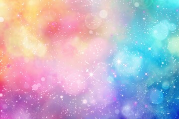 Colorful background with stars and bright blue sky