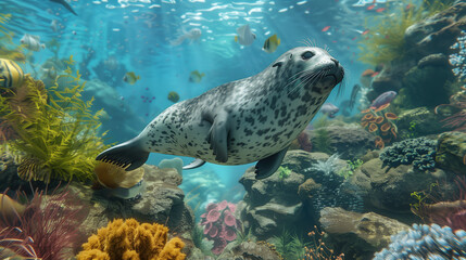 Fototapeta premium Playful Seal