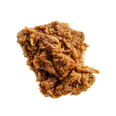 Crispy and crunchy fried chicken. Upper thigh. isolated on white background. perfect for design element, or any commercial purposes.