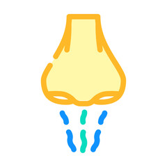 odor control product label caution color icon vector. odor control product label caution sign. isolated symbol illustration