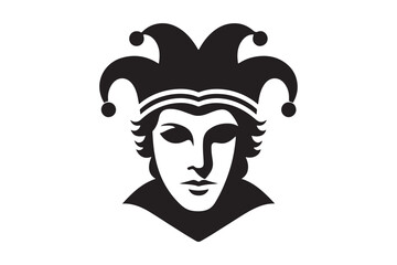 Sleek Mask Silhouette Icon Minimalist Vector Design on White