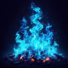 the neon blue fire