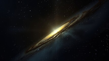 Through the gateway of a cosmic telescope, a distant galaxy emerges, its light journeying across eons to reach us. 