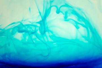 The image is of a blue and white color with a blue line in the middle. The image has a calm and peaceful mood