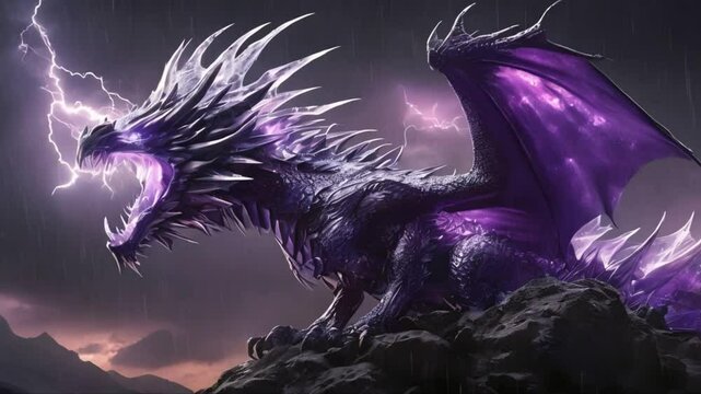 dragon in the night sky