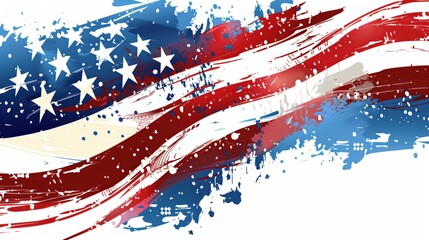 Abstract American Flag Labor Day Background Image