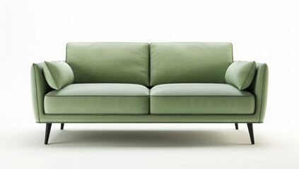 Fototapeta premium modern sofa on isolated white background, furniture for the modern interior, minimalist design