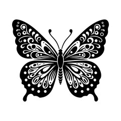 Butterfly silhouette. Butterflies vector illustration. Monarch Butterfly Silhouettes collection