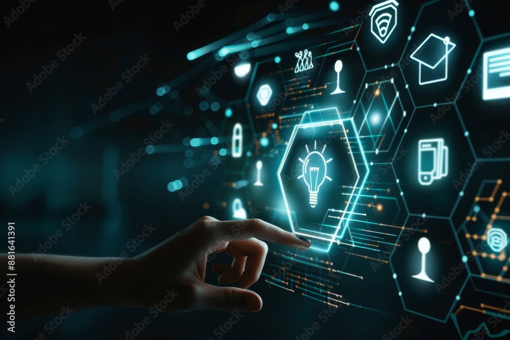 Poster Explore a cuttingedge interface for tech innovation and seamless connectivity. Discover digital interaction, hightech concepts, and advanced solutions for a futuristic user experience