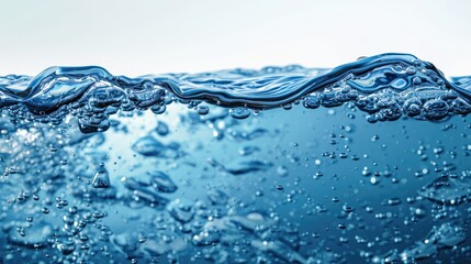 Sross section surface of water