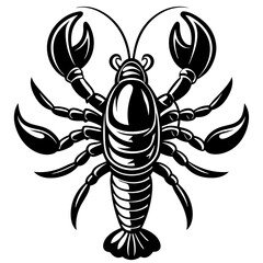 Adorable Lobster Vector Illustration | Cute Cartoon Clipart & Line Art Design