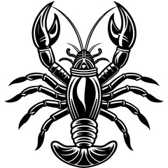 Adorable Lobster Vector Illustration | Cute Cartoon Clipart & Line Art Design