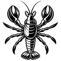 Adorable Lobster Vector Illustration | Cute Cartoon Clipart & Line Art Design