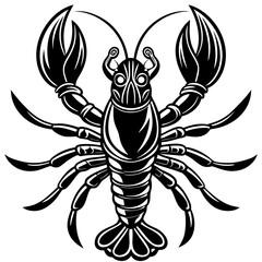 Adorable Lobster Vector Illustration | Cute Cartoon Clipart & Line Art Design