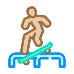 grind skateboard sport color icon vector. grind skateboard sport sign. isolated symbol illustration