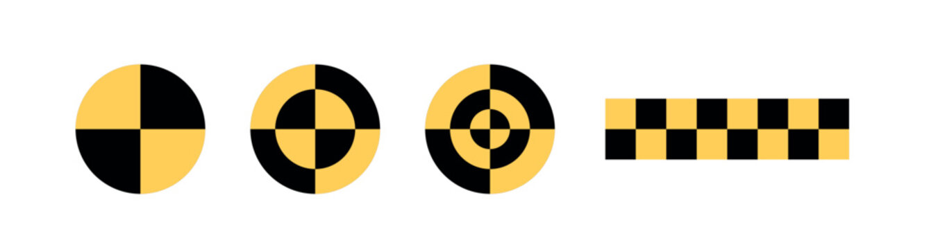 Crash test sign on white background	