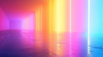 Fototapeta premium Glow colorful light. LGBT pride gender equality wallpaper. technology.
