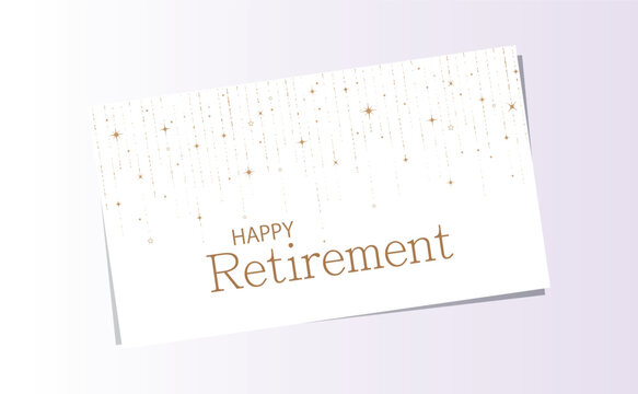 happy retirement card on white background	