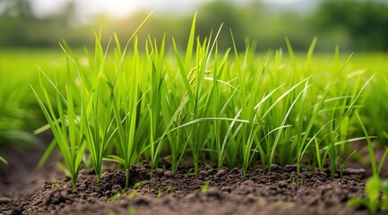 Fototapeta premium green grass in the wind