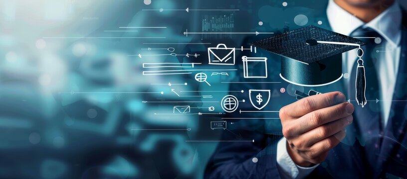 The enhancement of education relies on incorporating technology and digital tools for successful learning through elearning, online courses, and skill development in todays digital age