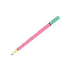 Vector school and office supplies Illustration.  Flat style pencils sketch. Back to School. School essential illustration.