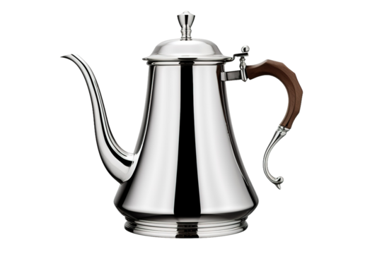 Sleek Elixir: A Stainless Steel Symphony on White or PNG Transparent Background.