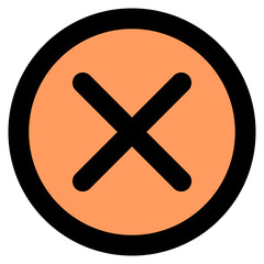 Obraz premium Vector Icon Cross, Cancel, Close, Delete, Reject, Remove