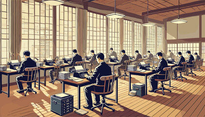 Concept vector illustration of business situation.	
