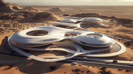 City of the future in the desert