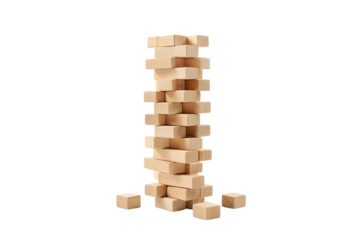 The Tower of Balance on White or PNG Transparent Background.