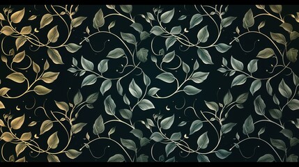 Leafy pattern wallpaper