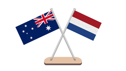 Fototapeta premium Netherlands Australia Flag