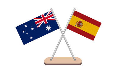 Spain Australia Flag